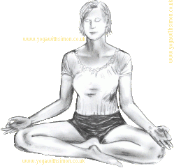 yoga sketch - meditation pose