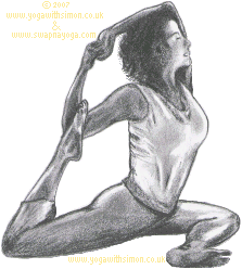 yoga sketch - pigeon pose