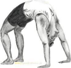 yoga sketch - wheel pose